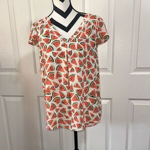 MAEVE ANTHROPOLOGIE Watermelon Print Women's Top